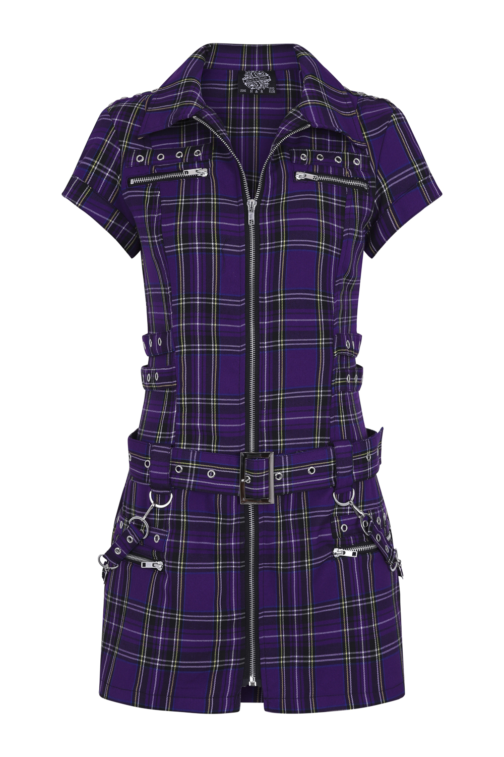 Purple Tartan Emo Punk Dress